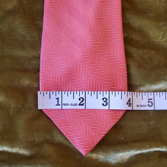 Breuer orange and white silk necktie - Picture 3 of 9